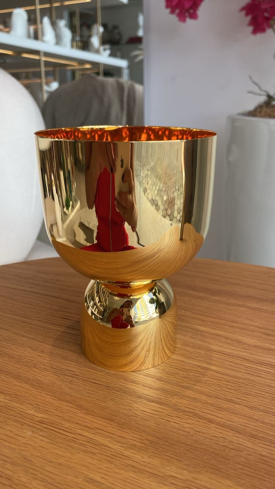 Castiçal Cálice Dourado