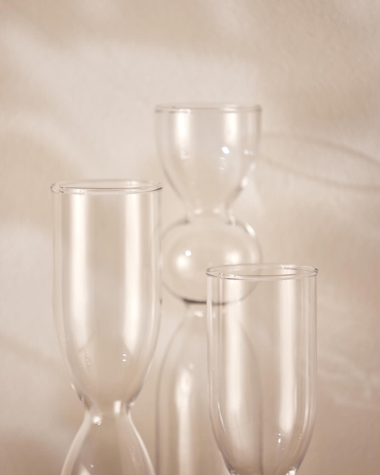 3 Unidades de Vasos em Vidro Cristal P M G